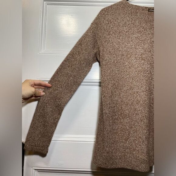 J. McLaughlin | Cashmere Crewneck Knit Sweater in Heathered Brown Size XS - Picture 4 of 11